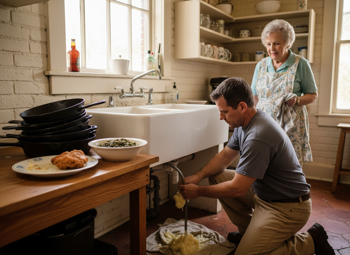 Clearing Grease Clogs from Southern Cooking in Athens Kitchens